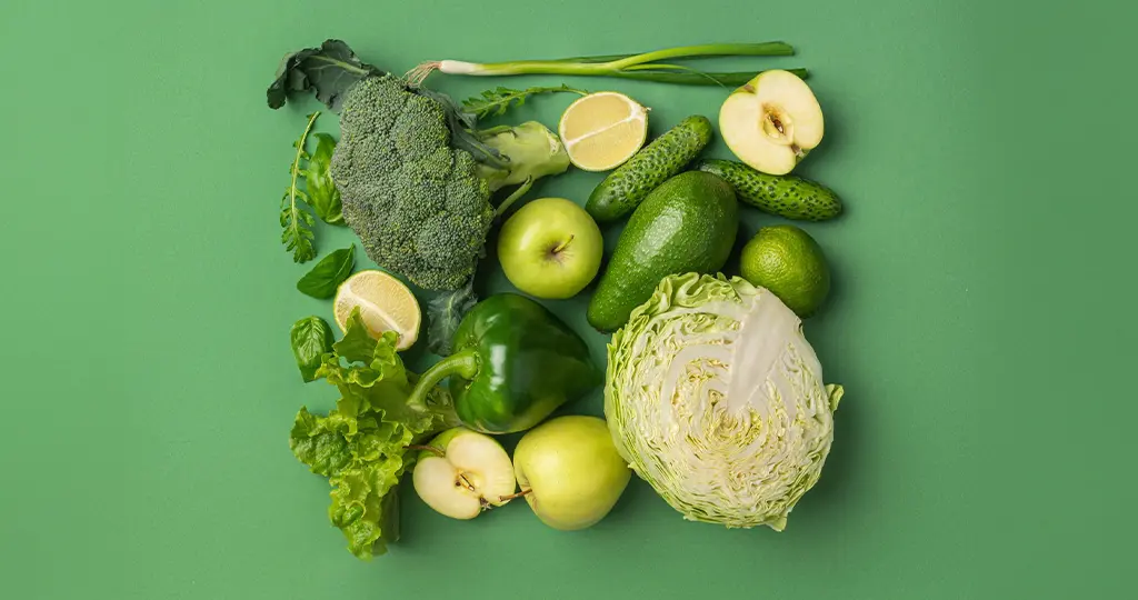 Green vegetables as the best organic and healthy food choice