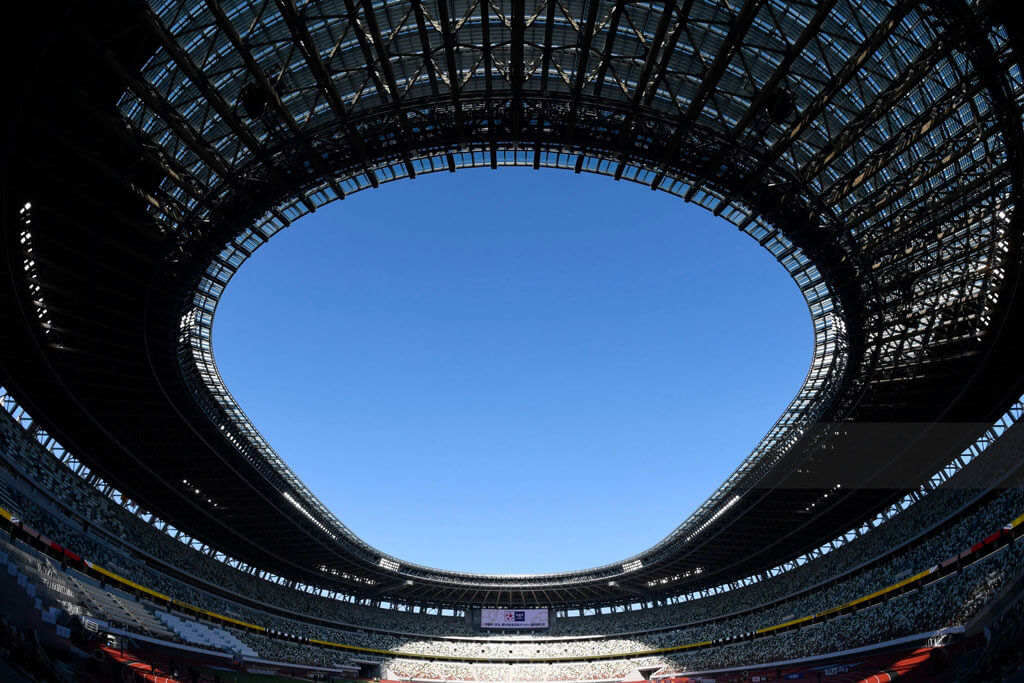 image showing the tokyo olympics 2020 using recycled architectures for their stadiums