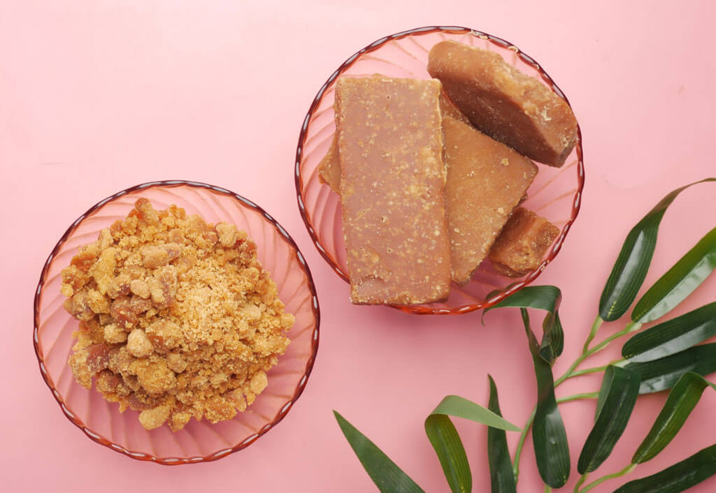 image showing jaggery or gur made from sugarcane