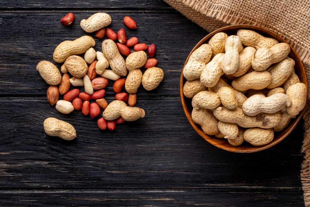 image showing bowl full of peanuts