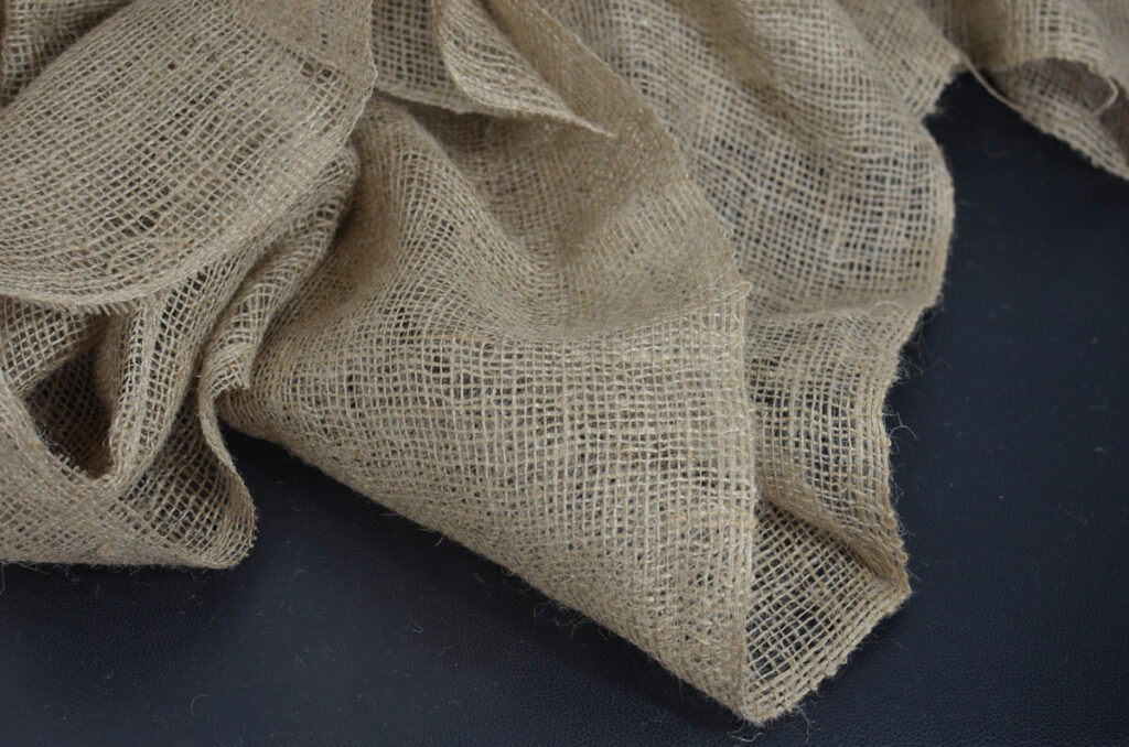 image of jute fabric cloth or sackcloth